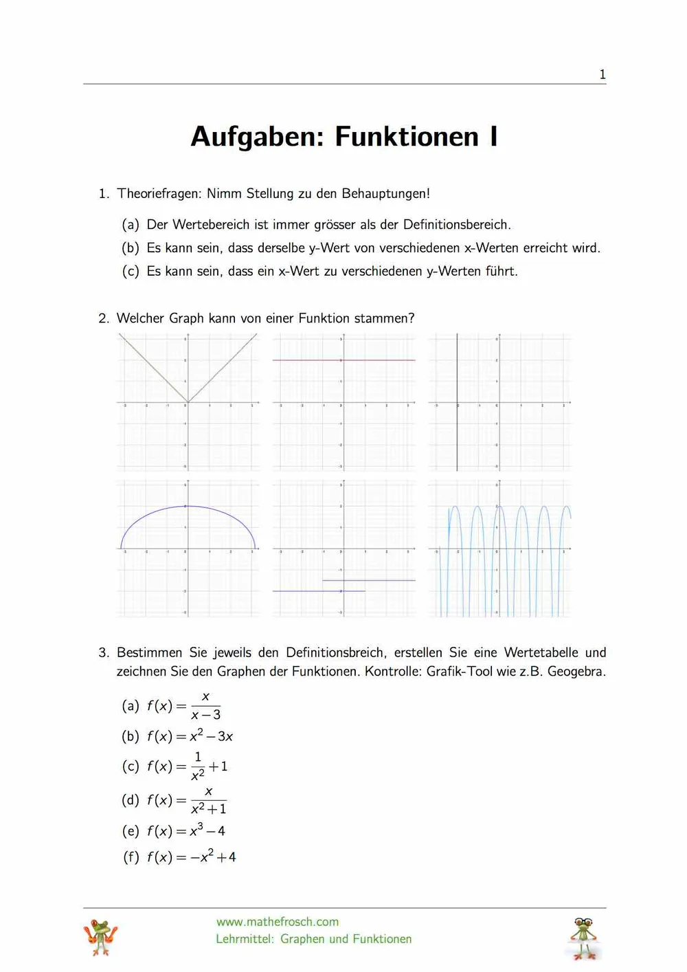 Funktionen I