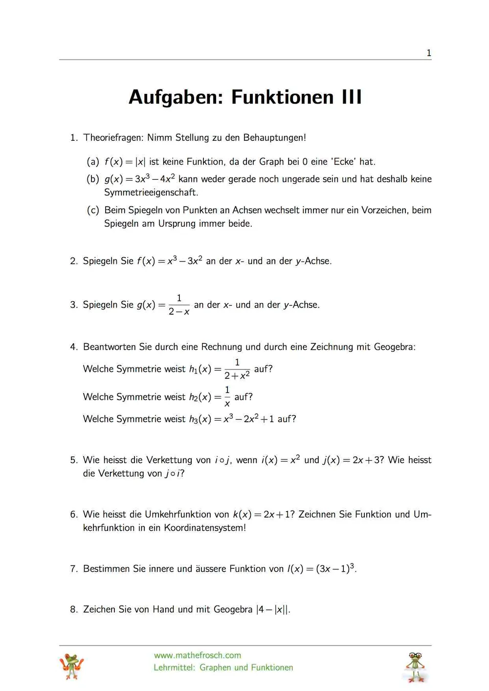 Funktionen III