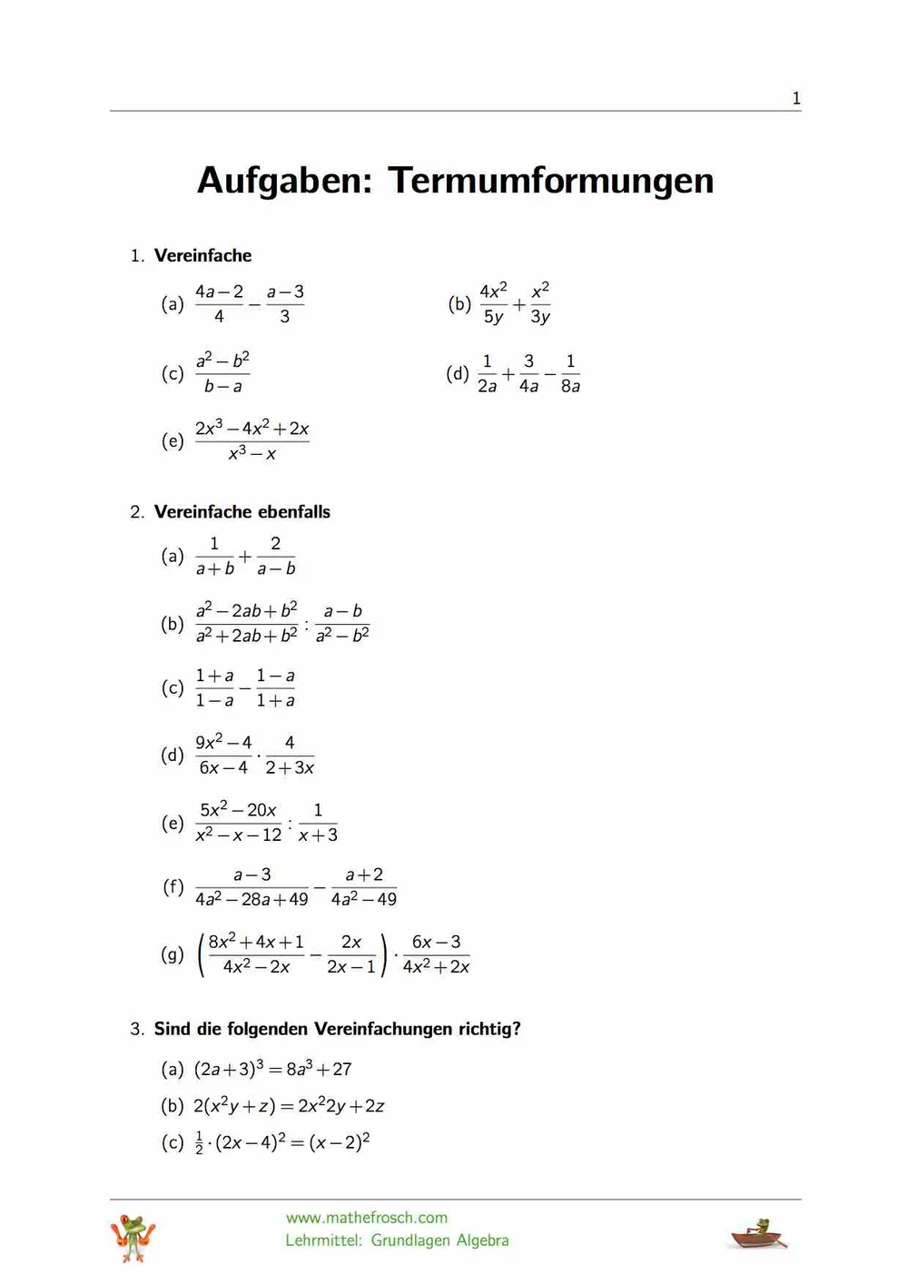 Termumformungen