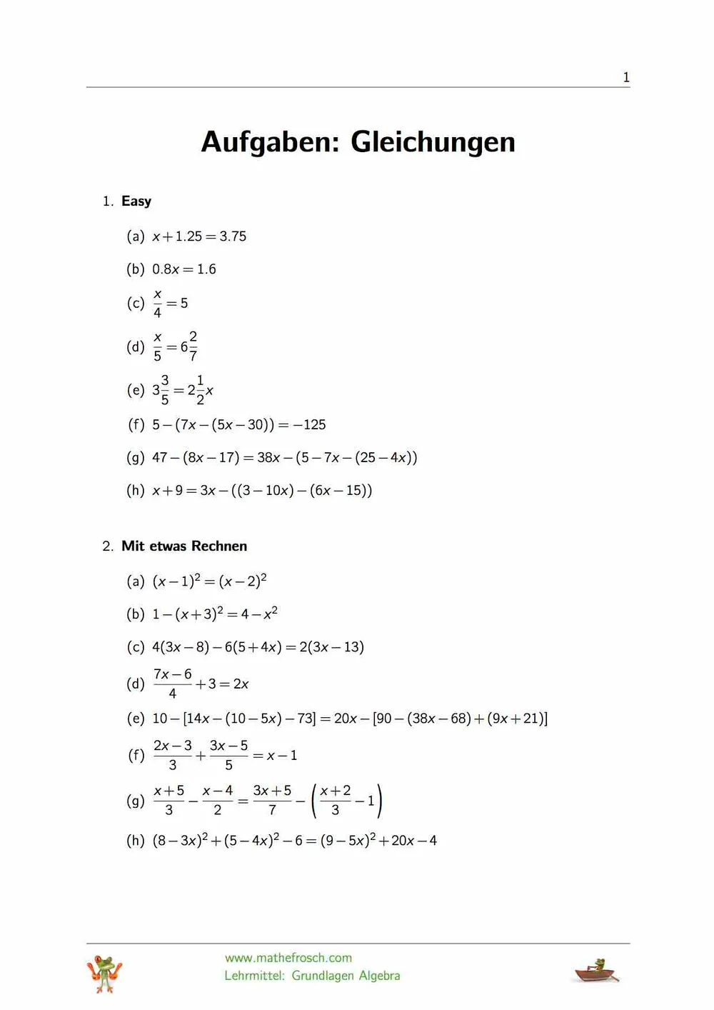 Gleichungen