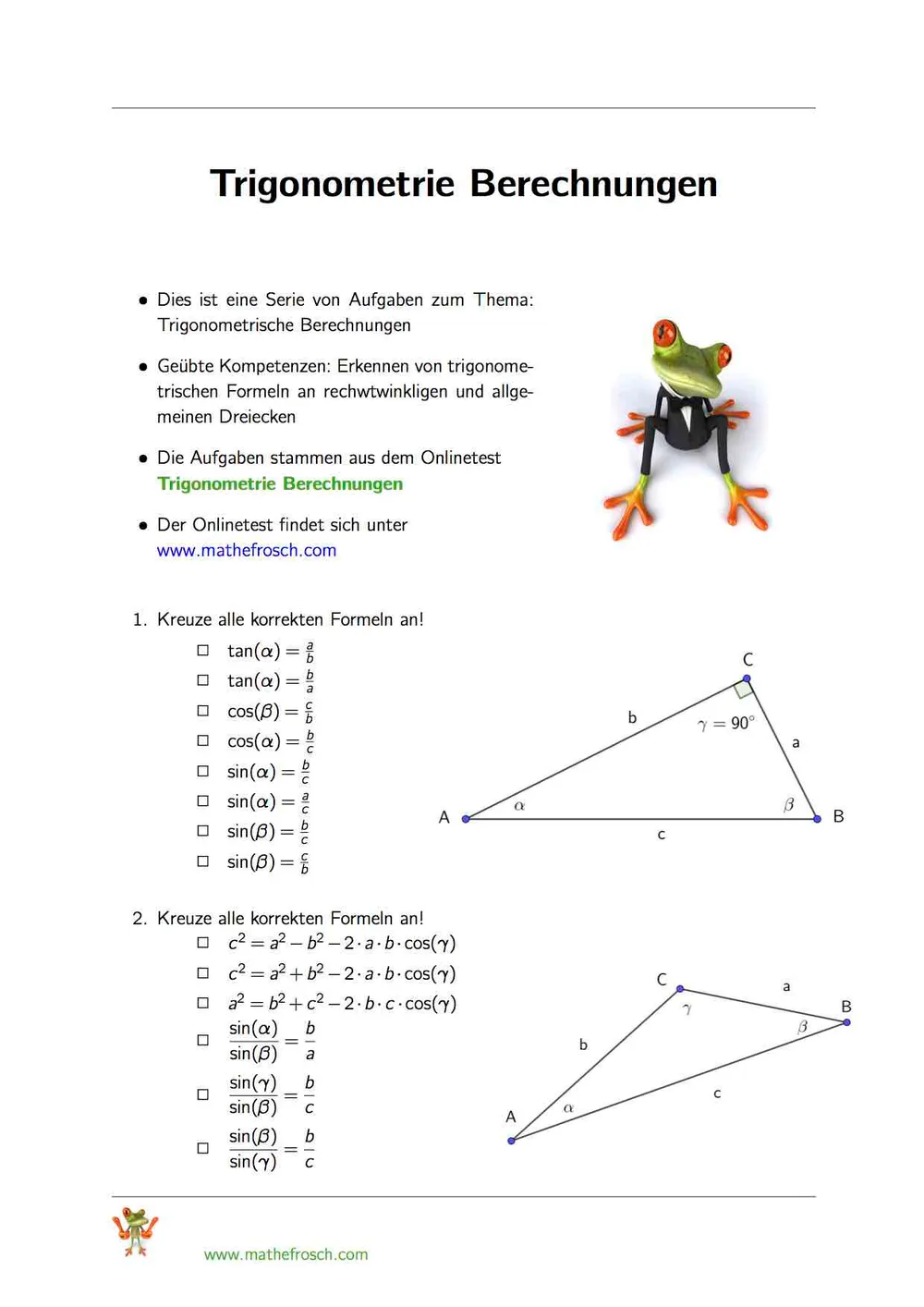 Trigonometrische Berechnungen