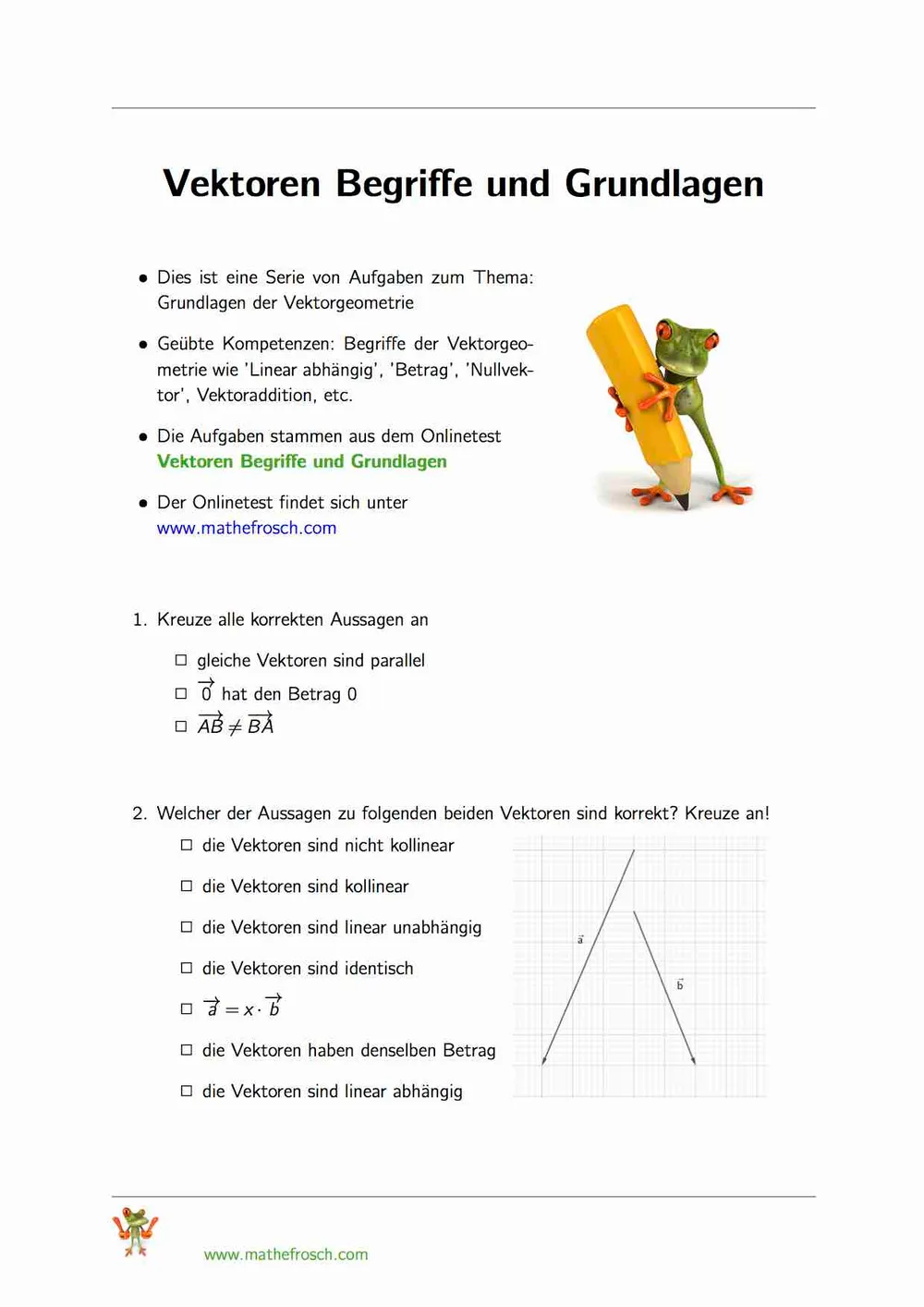 Vektoren Begriffe und Grundlagen