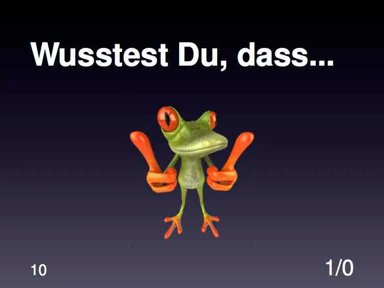 Wusstest du - 1 durch 0
