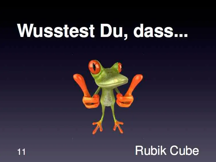 Wusstest du - Rubik Cube