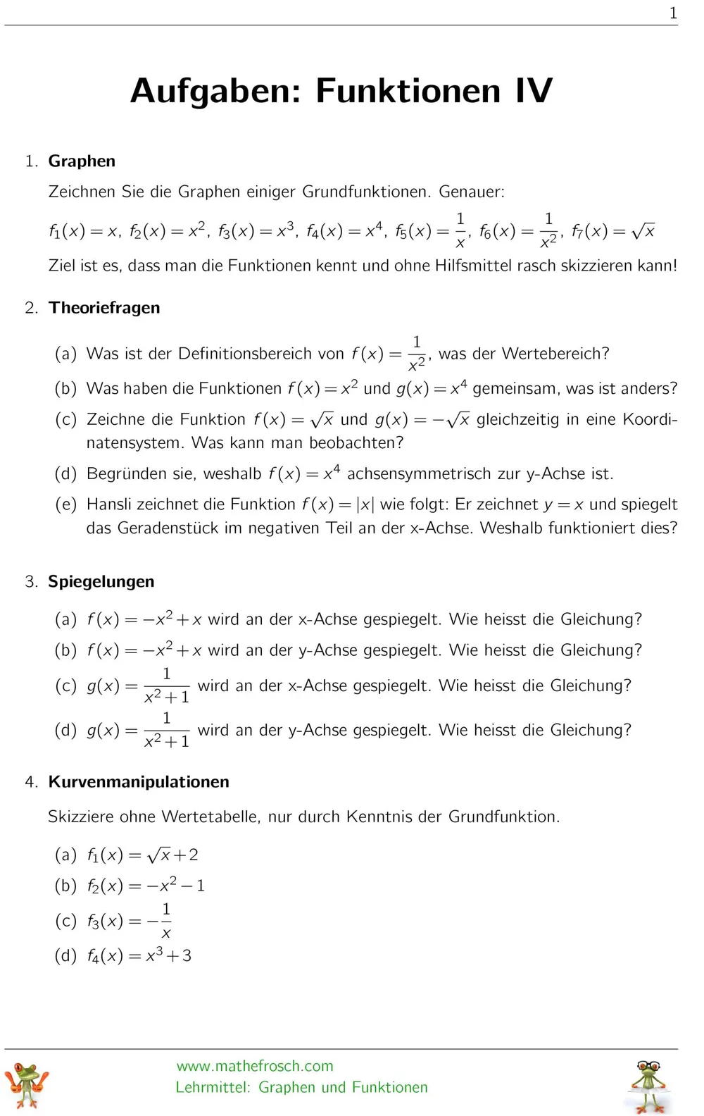 Funktionen Aufgaben 4