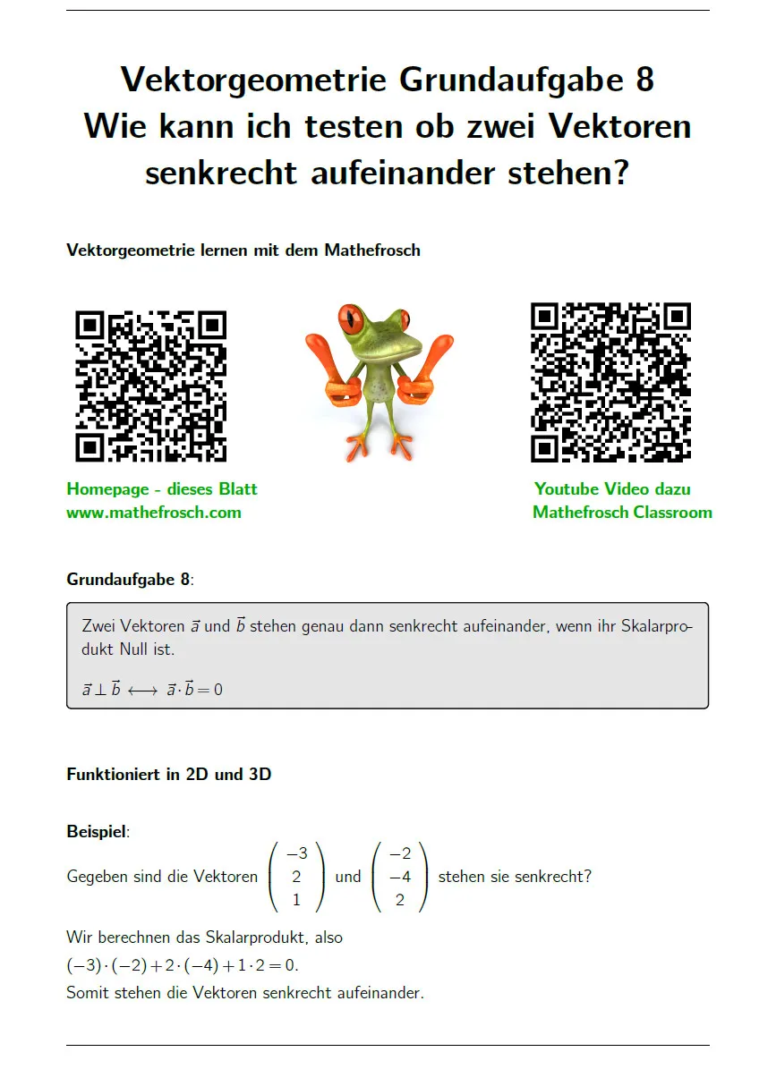 Vektorgeometrie: Grundaufgabe - 08