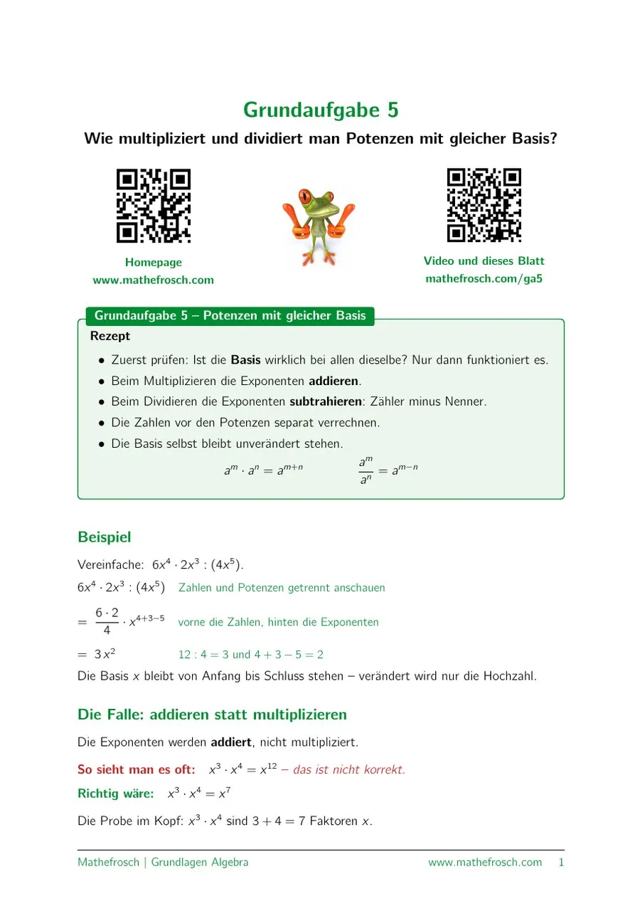 Algebra: Grundaufgabe – 05