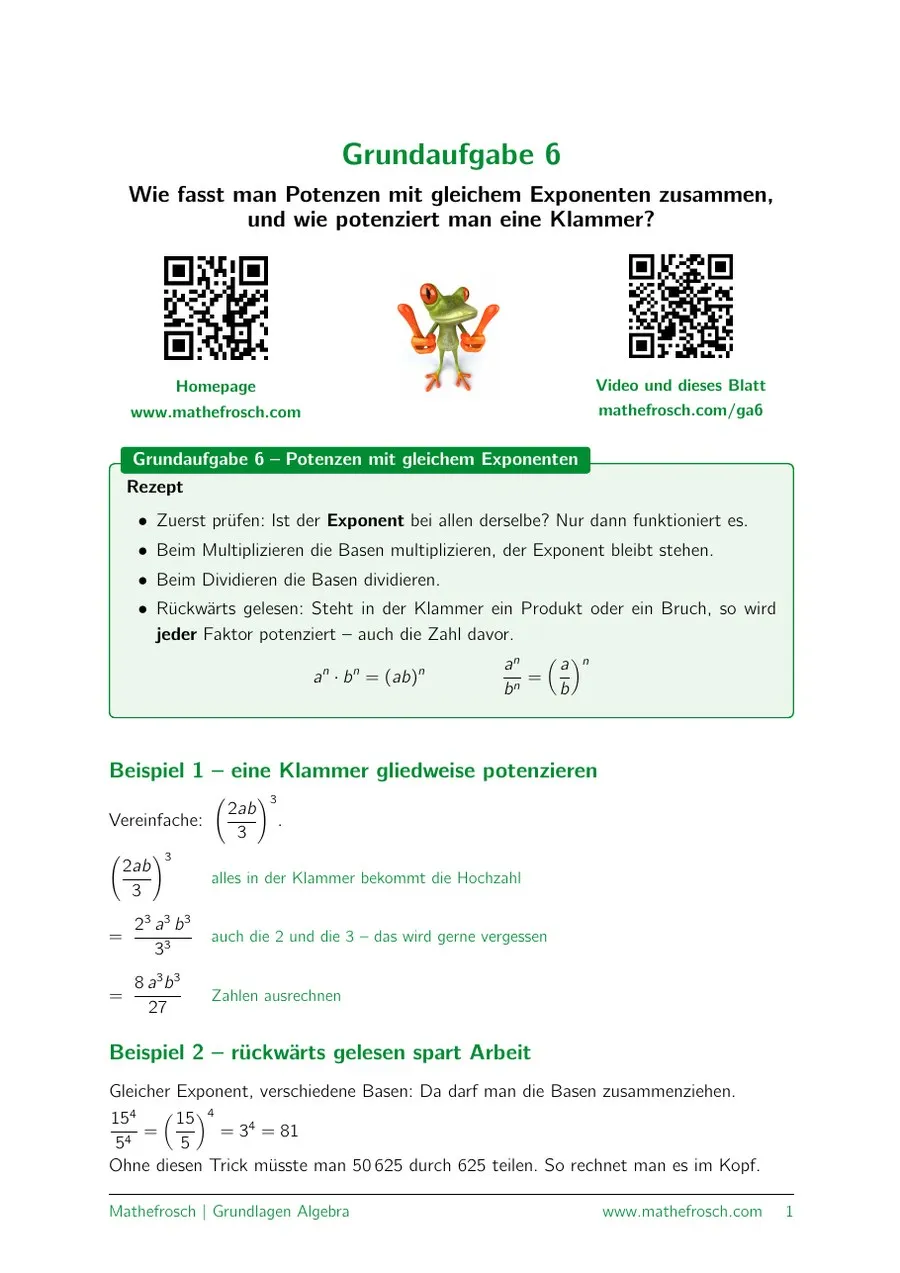 Algebra: Grundaufgabe – 06