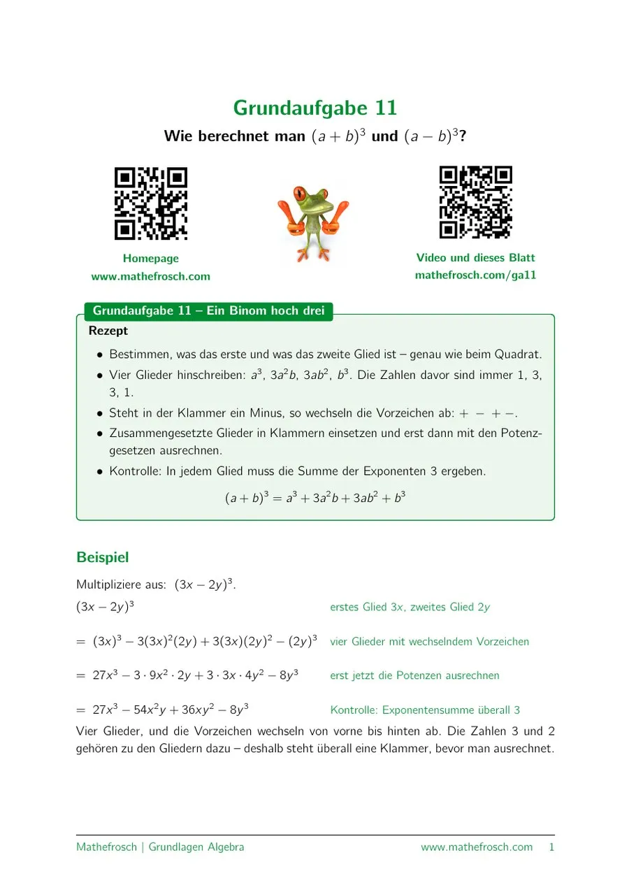 Algebra: Grundaufgabe – 11