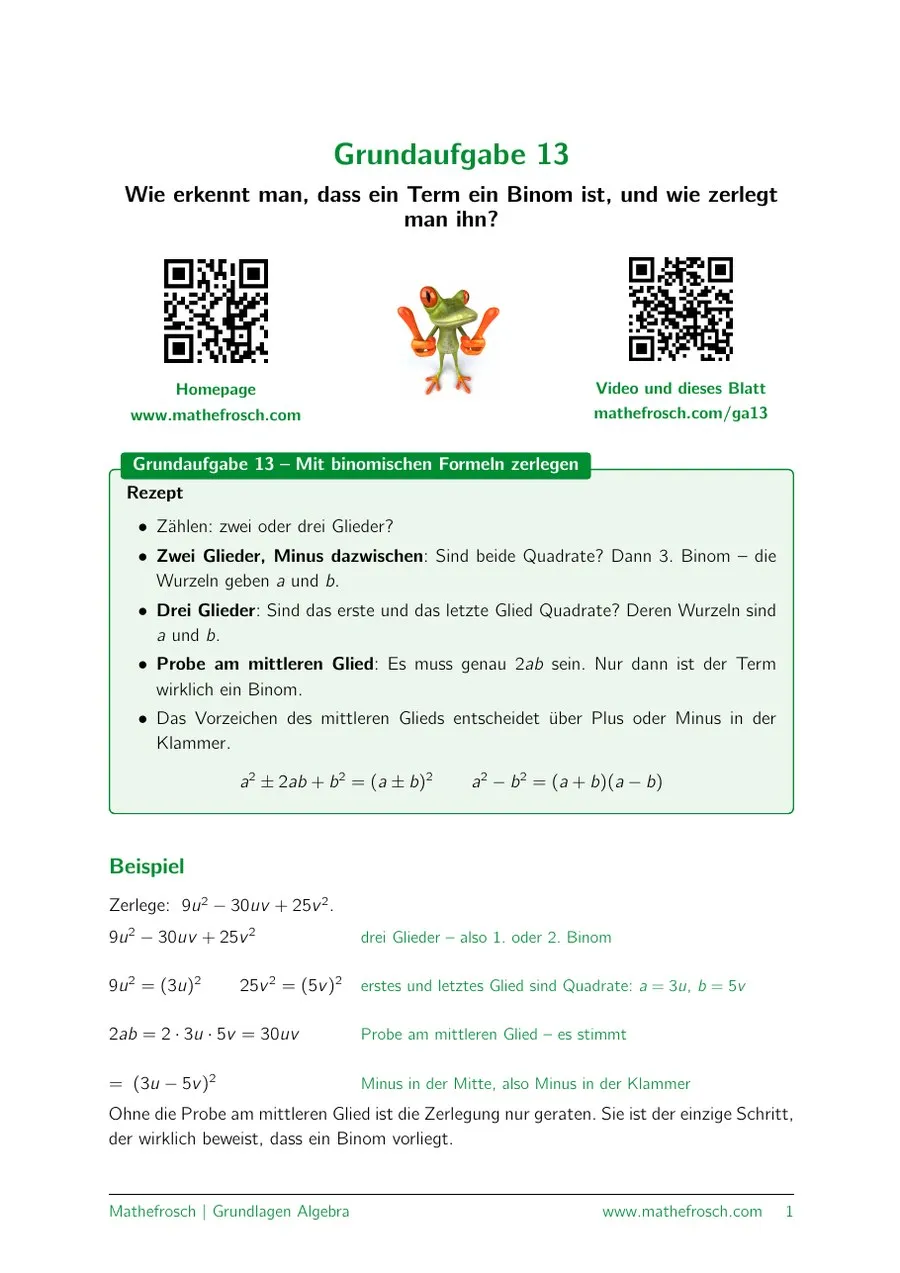 Algebra: Grundaufgabe – 13