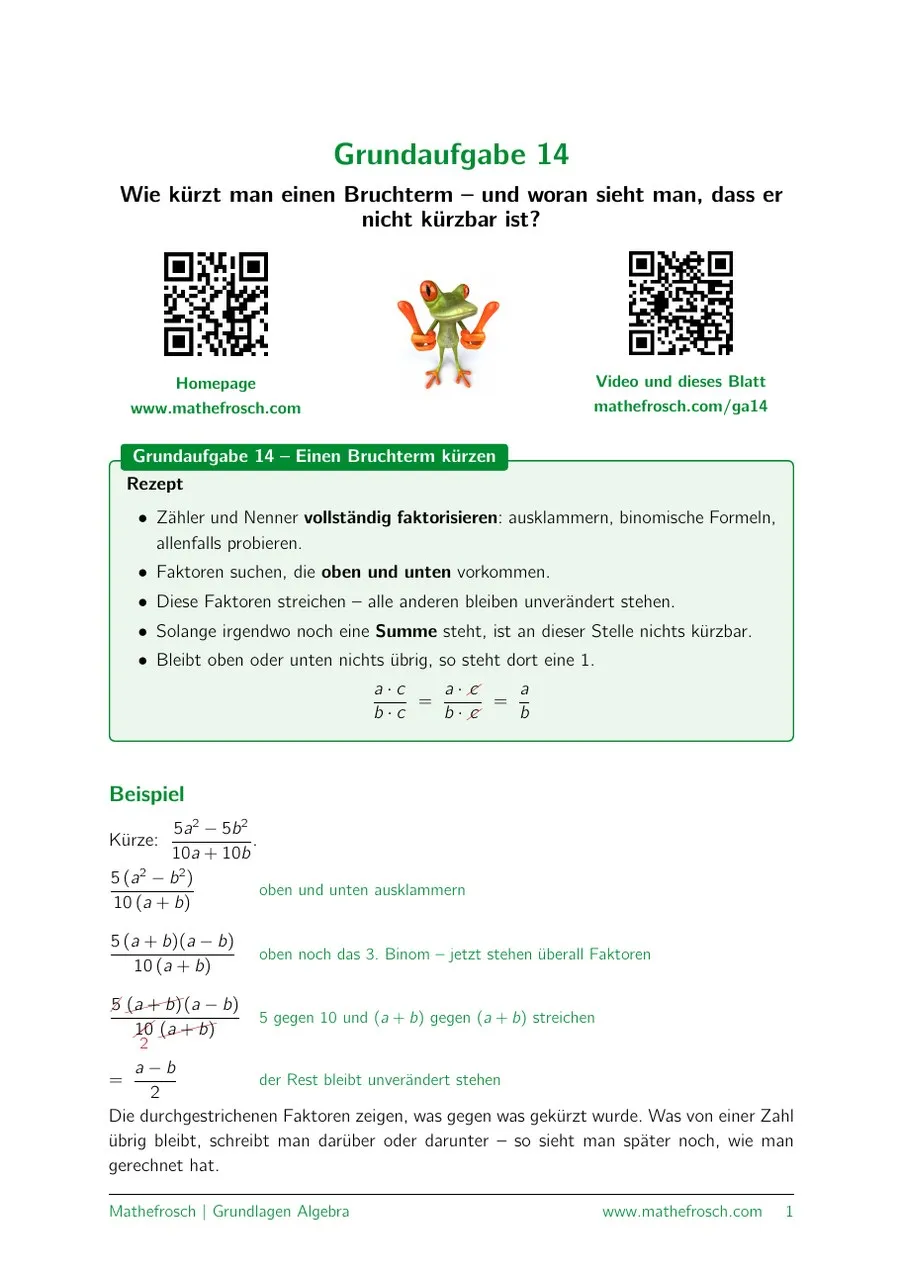 Algebra: Grundaufgabe – 14