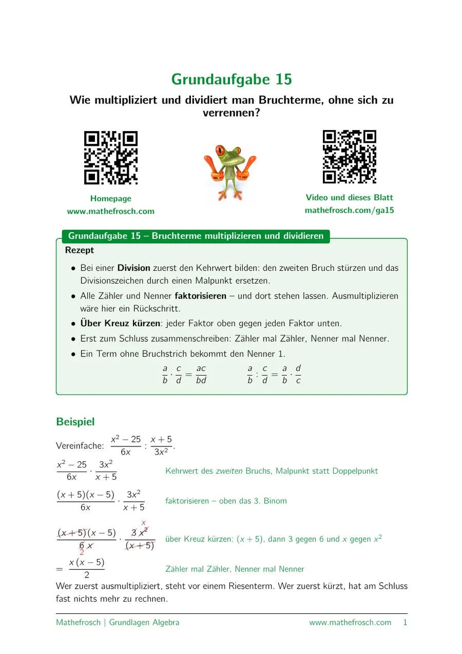 Algebra: Grundaufgabe – 15